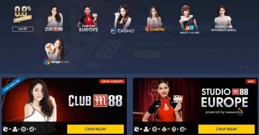 game sòng bạc được M88 giới thiệu tới người chơi